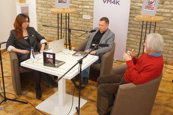Az eseményen Bicskei Gabriella beszélgetett Virág Gáborral és Maurits Ferenccel (Fotó: VM4K) Az eseményen Bicskei Gabriella beszélgetett Virág Gáborral és Maurits Ferenccel (Fotó: VM4K)