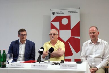 Panyi Miklós, Hernádi Zsolt és Csáky Csongor (Fotó: MTI)
