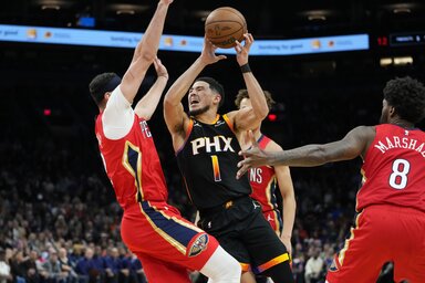 Booker a szezonban már másodszor jutott 50 pont fölé (Fotó: Beta/AP)