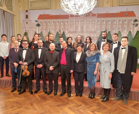 Csoportkép Zombor Város napján, az újonnan alakult Filharmónia tagjaival