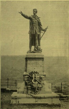 A segesvári Petőfi-szobor képe a Vasárnapi Újság 1897. augusztus 8-ai számából