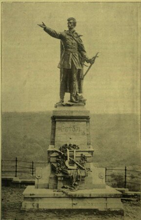 A segesvári Petőfi-szobor képe a Vasárnapi Újság 1897. augusztus 8-ai számából A segesvári Petőfi-szobor képe a Vasárnapi Újság 1897. augusztus 8-ai számából