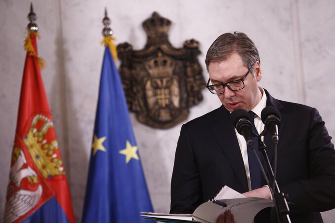 Aleksandar Vučić: Ez volt az elmúlt évek egyik legbonyolultabb és legösszetettebb, ám egyben legfontosabb tárgyalása (Fotó: Beta) Aleksandar Vučić: Ez volt az elmúlt évek egyik legbonyolultabb és legösszetettebb, ám egyben legfontosabb tárgyalása (Fotó: Beta)