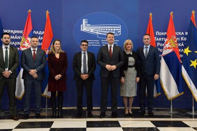 Az EBRD képviselete és a tartományi kormány elöljárói (Dancsó Áron felvétele)
