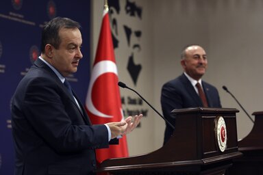 Dačić és Çavuşoğlu (Fotó: Beta/AP)