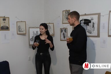 Becskei Anikó és Fontányi Andor a kiállítás megnyitóján (Lakatos János felvétele)