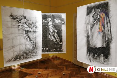 Az esten bemutatták a topolyai képzőművész azon alkotásait is, amelyeket az utóbbi hónapokban készített (Herceg Elizabetta felvétele)