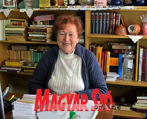 Kovács Mária, a falu helytörténésze, 8 könyv szerzője és 7 könyv társszerzője