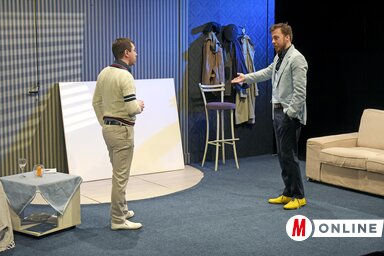 A barátság mély lélektani bugyrait fejtegeti egy fehér festményen keresztüli konfliktuson át (Fotó: Gergely Árpád)