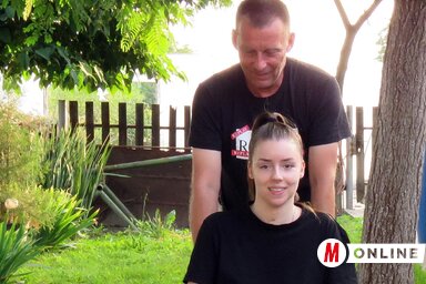 Anita édesapjával (Fotó: Kecskés István)