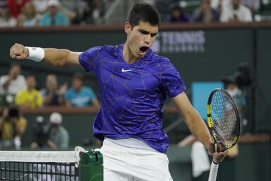 Carlos Alcaraz a példaképével küzdhet meg a döntőért (Fotó: Beta/AP)
