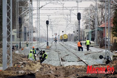 Épül az átjáró Palicson a vasút és a főút találkozásánál (Fotó: Molnár Edvárd)