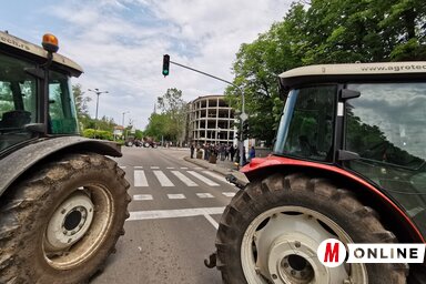 Topolya központjában pénteken lezárták egy órára a forgalmat (Herceg Elizabetta felvétele)