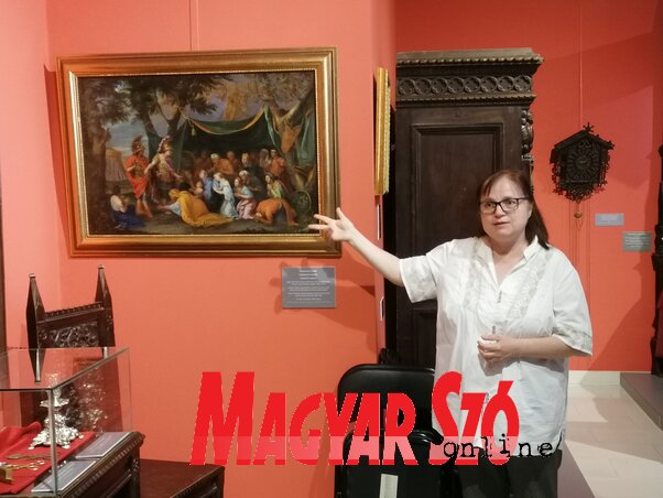 Scharles le Brun: Nagy Sándor és Dareiosz asszonyai című 1660-1661 között keletkezett festményének másolata (Fotó: Dér Dianna) Scharles le Brun: Nagy Sándor és Dareiosz asszonyai című 1660-1661 között keletkezett festményének másolata (Fotó: Dér Dianna)