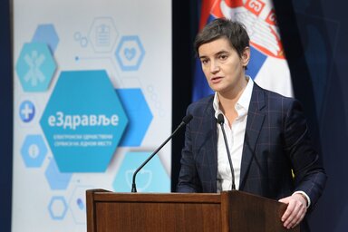 Eddig az egészségügyi intézmények 70 százalékát kapcsolták be az elektronikus
rendszerbe – közölte az eZdravlje tegnapi bemutatóján Ana Brnabić (Fotó: Beta)