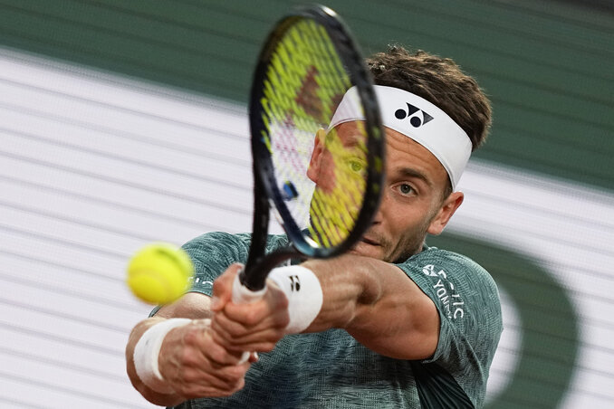 Casper Ruud jelenleg talán a legerősebb tenyeressel rendelkezik (Fotó: Beta/AP) Casper Ruud jelenleg talán a legerősebb tenyeressel rendelkezik (Fotó: Beta/AP)