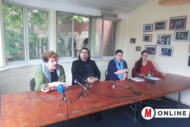 Az új előadás sajtótájékoztatóján (Fotó: Lukács Melinda)