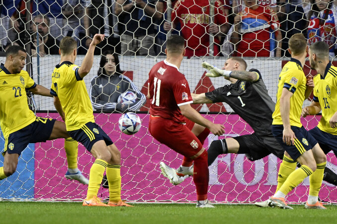 Jović gólja három pontot ért Szerbiának (Fotó: Beta/AP)