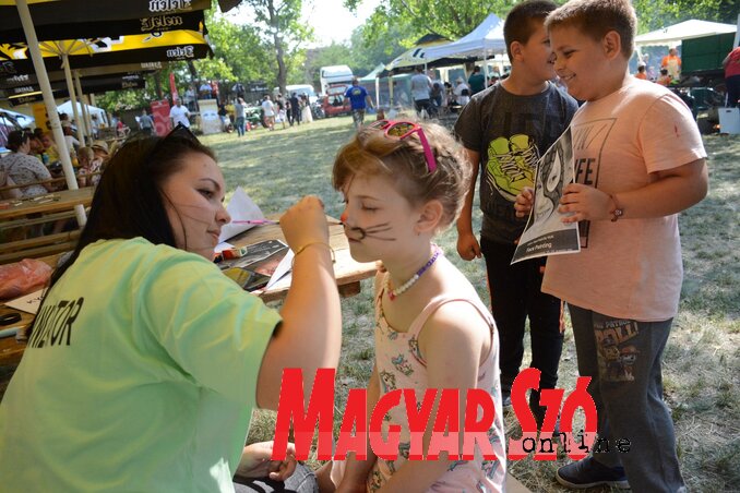 A szervezők a gyerekek számára ingyenes arcfestésről (is) gondoskodtak (Fotó: Paraczky László)