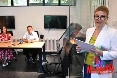 A bácsi rendezvény ismertetése mellett a sajtótájékoztatón Nataša Pavlović Vajdaság idegenforgalmának felépüléséről is beszélt (Fotó: Ótos András felvétele)