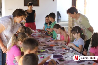 Foglalkozás a nyári táborban (Lakatos János felvétele)