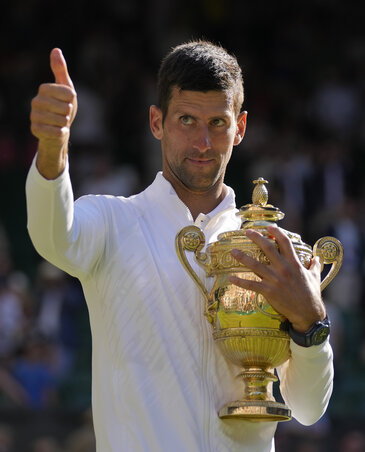 Novak Đoković, Wimbledon jelenlegi királya (Fotó: Beta/AP)