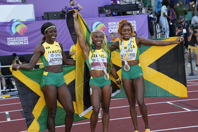 A női sprint továbbra is a jamaicaiaké (Fotó: Beta/AP)