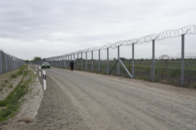 A magyar határkerítés (Fotó: MTI)