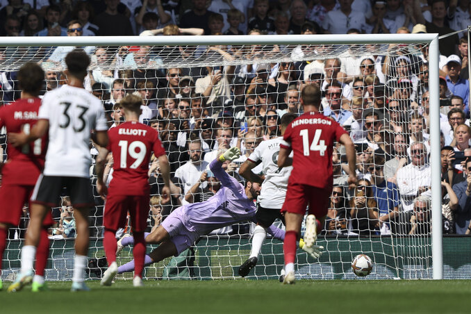 Mitrović két gól lőtt a Liverpoolnak (Fotó: Beta/AP) Mitrović két gól lőtt a Liverpoolnak (Fotó: Beta/AP)