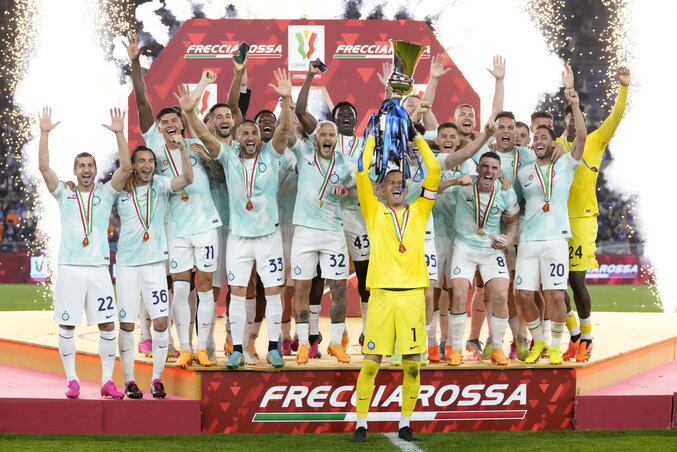 Az Inter megvédte címét az olasz kupában (Fotó: Beta/AP) Az Inter megvédte címét az olasz kupában (Fotó: Beta/AP)