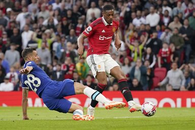 Martial az első félidő ráadásában szerezte meg a United második gólját (Fotó: Beta/AP)