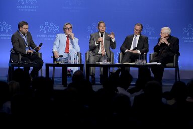 Orbán Balázs, Phillip Blond, Frank Füredi, Dan Schneider, Michael. A. Blume (Fotó: MTI)