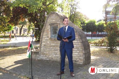 Kiss Nándor parlamenti képviselő mondott ünnepi beszédet (Fotó: Csincsik Zsolt)