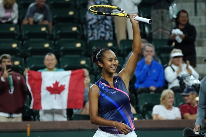 A US Open másik döntőse, Leyla Fernandez itt sem adja alább, sima győzelmet aratott Alize Cornet felett (Fotó: Beta/AP)