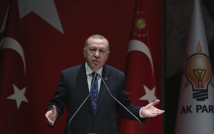 Recep Tayyip Erdogan török elnök (Fotó: Beta/AP)