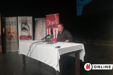 Urbán András a Desiré sajtótájékoztatóján (Fotó: Lukács Melinda)