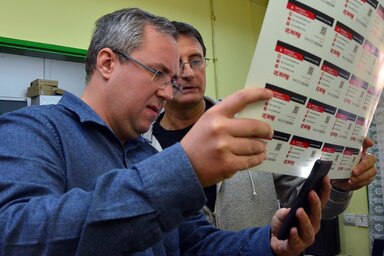A nemrégiben beszerzett digitális gép már a második részlegben kapott helyett (Fotó: Dávid Csilla)