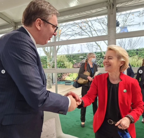 Ursula von der Leyennel, az Európai Bizottság elnökével a nyugat-balkáni kapcsolatok erősítése volt a téma (Fotó: Instagram/buducnostsrbijeav)
