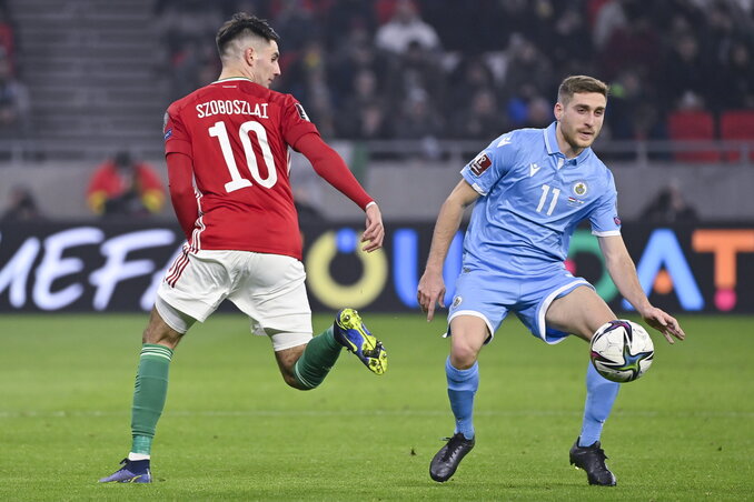 Szoboszlai két gólt lőtt San Marino ellen (Fotó: MTI)