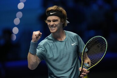 Rubljov nagyot játszott Cicipasz ellen (Fotó: Beta/AP)