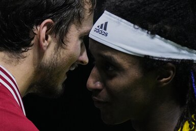 Medvegyev és Ymer (Fotó: Beta/AP)