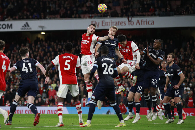 Az Arsenal győzelme csak a hajrában vált biztossá (Fotó: Beta/AP)