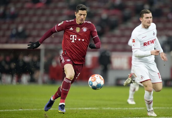 Lewandowski a mesterhármasa után már 23 bajnoki gólnál tart (Fotó: Beta/AP)