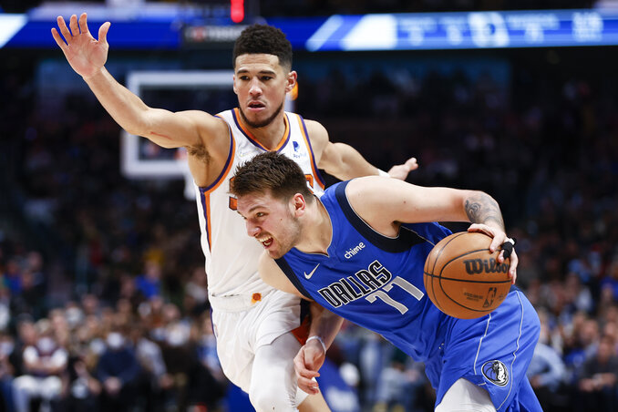 All Star-játékosok párharca: Devin Booker és Luka Dončić (Fotó: Beta/AP)