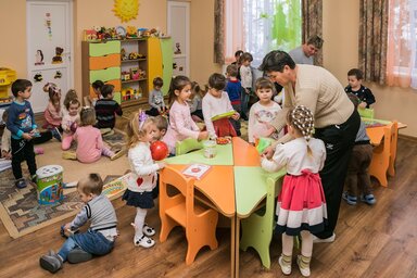 Óvodai foglalkozás (Fotó: MTI)