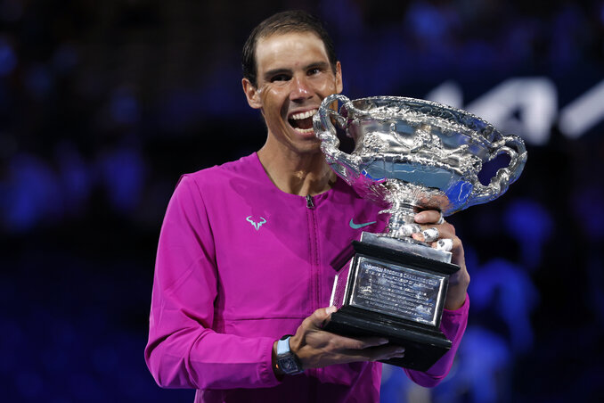 Rafael Nadal a 21. Grand Slam-serlegébe haraphatott bele (Fotó: Beta/AP) Rafael Nadal a 21. Grand Slam-serlegébe haraphatott bele (Fotó: Beta/AP)