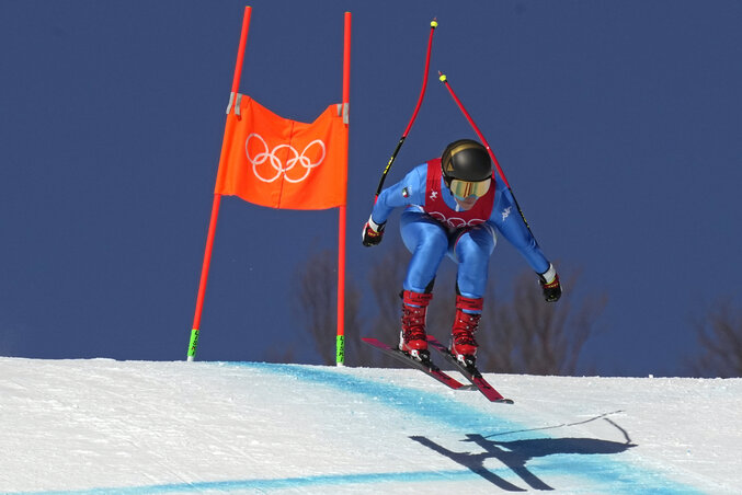 Sofia Goggia komoly lábsérülés után lett ezüstérmes (Fotó: Beta/AP) Sofia Goggia komoly lábsérülés után lett ezüstérmes (Fotó: Beta/AP)