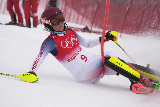 Megszokott kép Shiffrinről Pekingben… (Fotó: Beta/AP) Megszokott kép Shiffrinről Pekingben… (Fotó: Beta/AP)