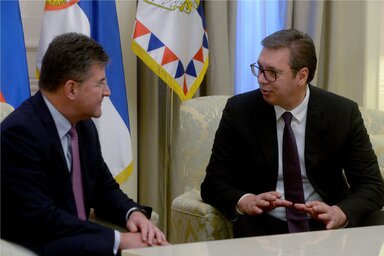 Beograd, 17. oktobra 2019. - Predsednik Srbije Aleksandar Vucic sastao se sa ministrom inostranih i evropskih poslova Slovacke Miroslavom Lajcakom. Predsednistvo Srbije