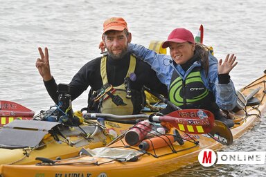 A magyar pár a Fekete-tengertől evez Németország felé (Ótos András felvétele)